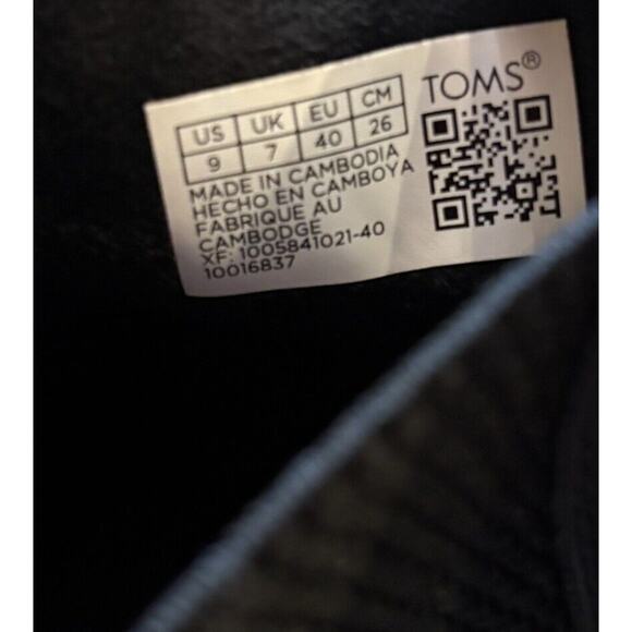 TOMS Everly Black Nubuck Chelsea Heeled Booties 10016837 9 Excellent Condition - Picture 9 of 9